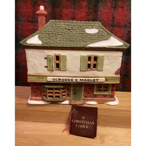 Dept 56 Scrooge & Marley Counting House 1986 Dickens Village Series Heritage - Picture 2 of 16